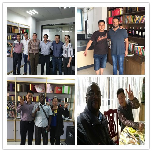 Foreign friends come to our company to vi